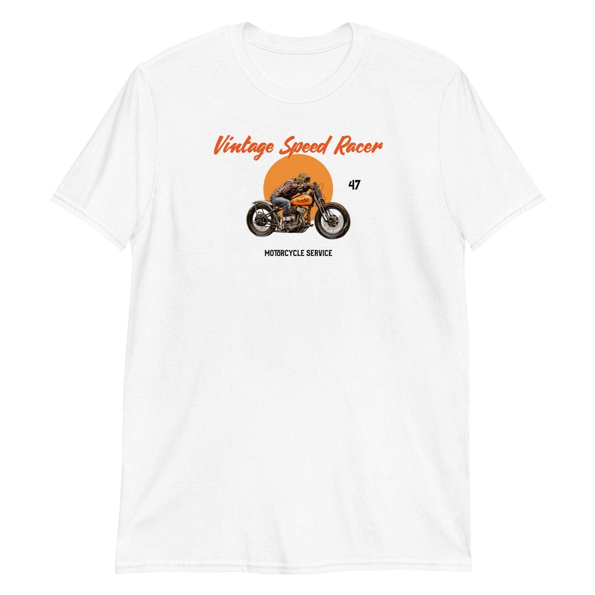Beard Motors Vintage Speed Motorcycle T-Shirt White