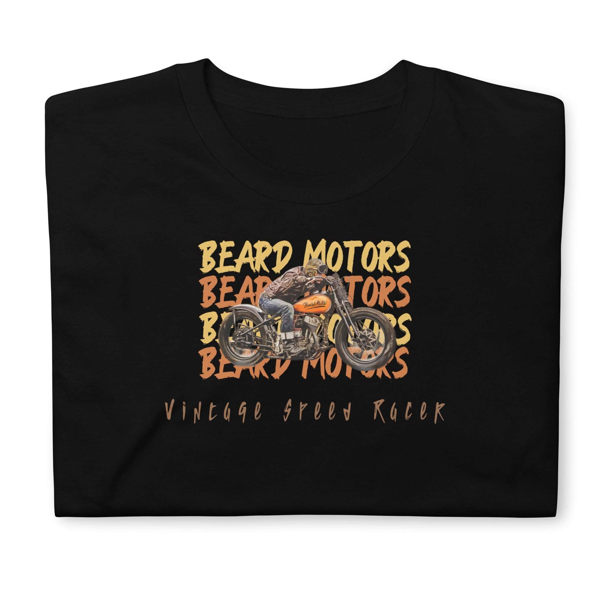 Beard Motors Vintage Speed Racer Motorcycle T-Shirt Black #2