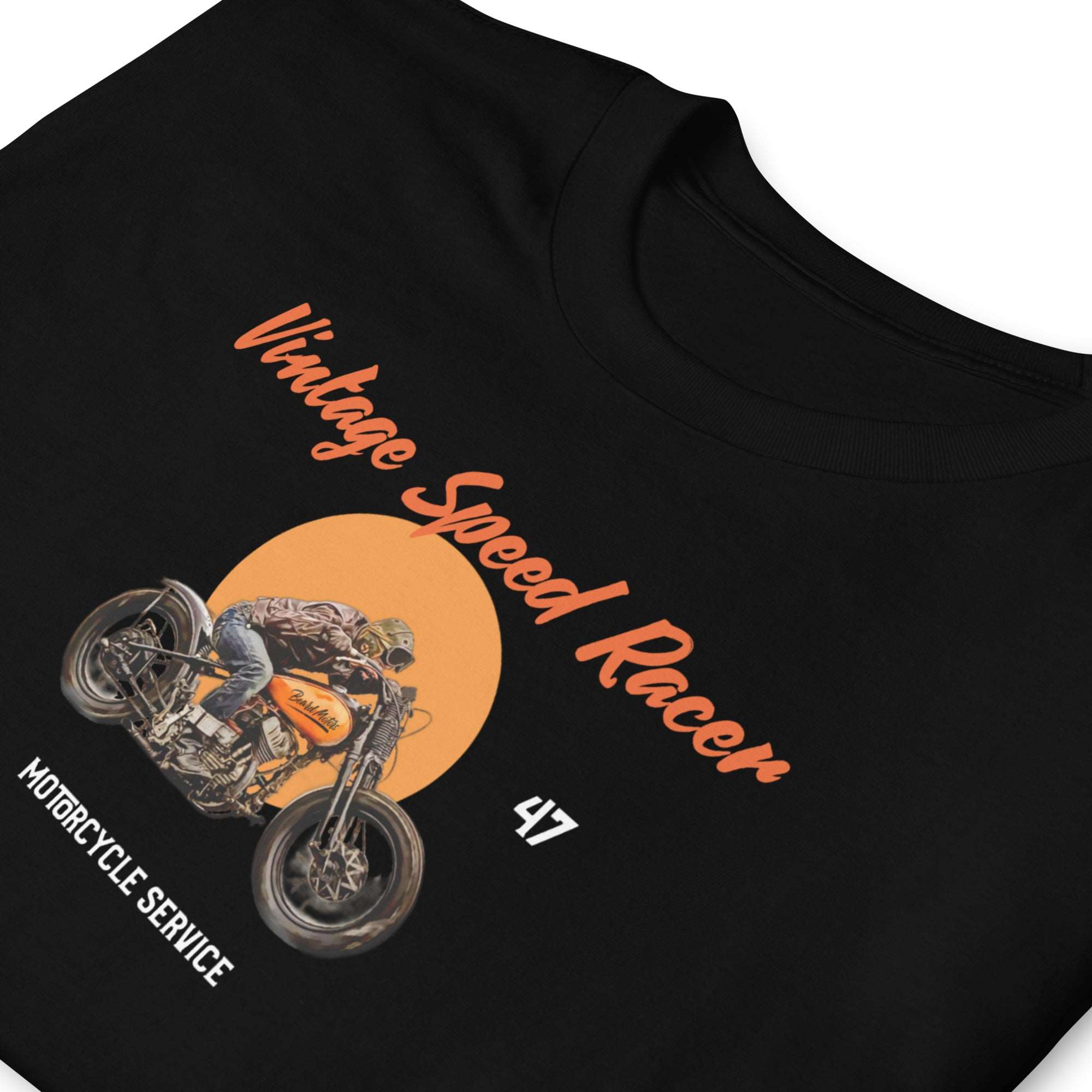 Beard Motors Vintage Speed Racer Motorcycle T-Shirt Black
