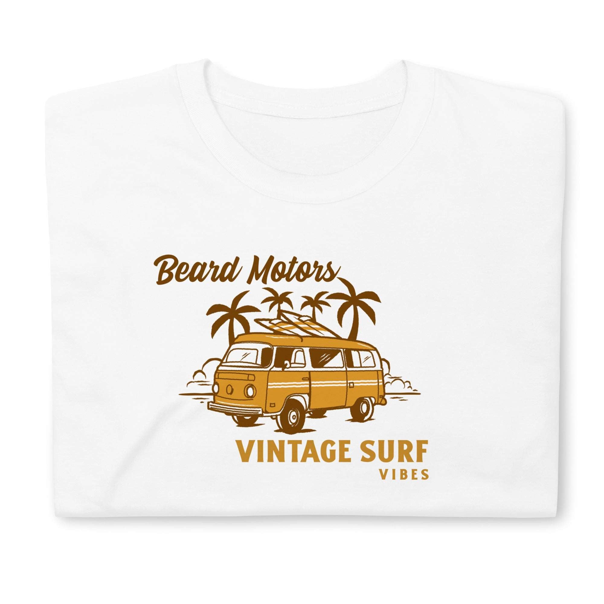 Beard Motors VW T2 Bay Vintage Surf Vibes T-Shirt White