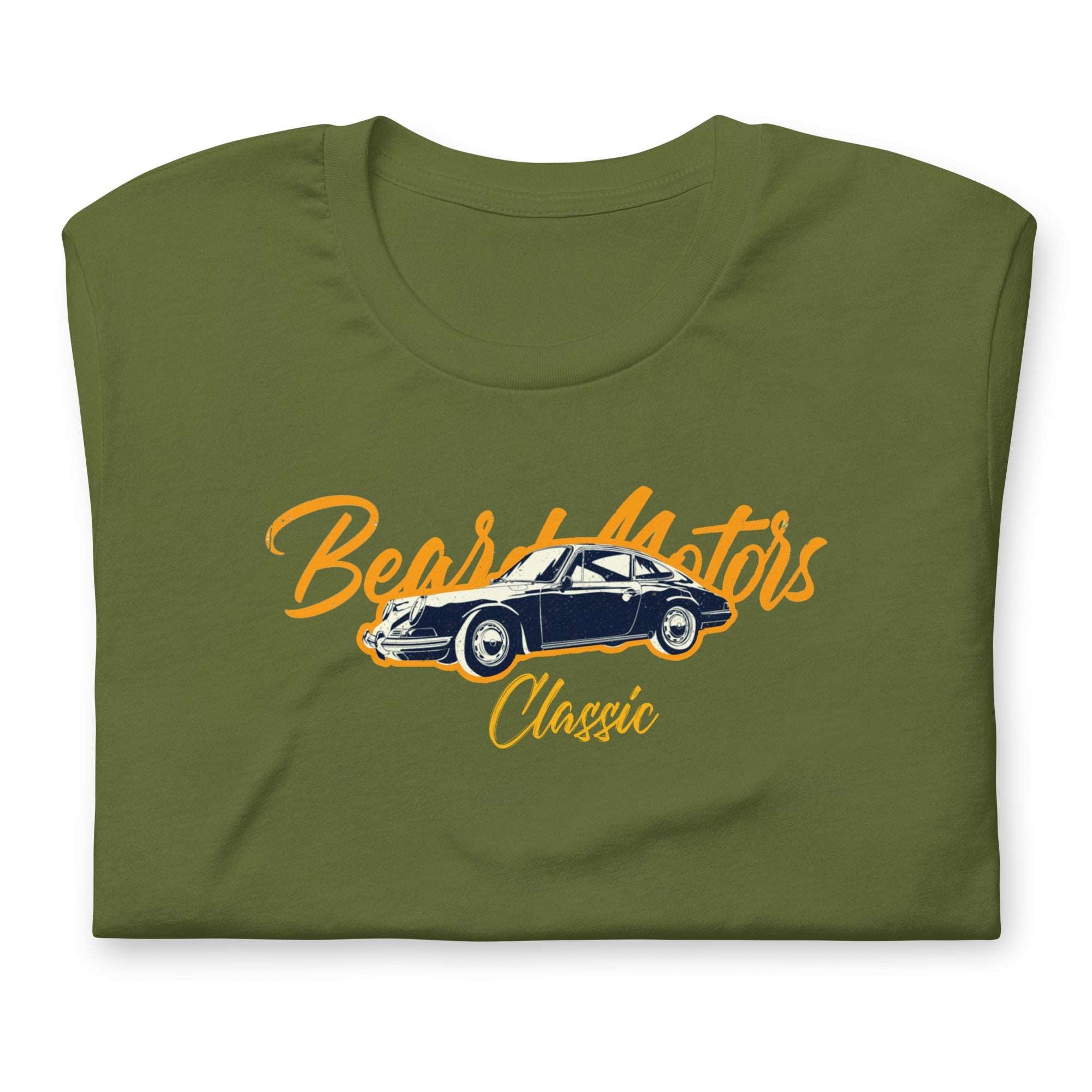 Beard Motors 911 Classic t-shirt Olive Green Kaki / Orange
