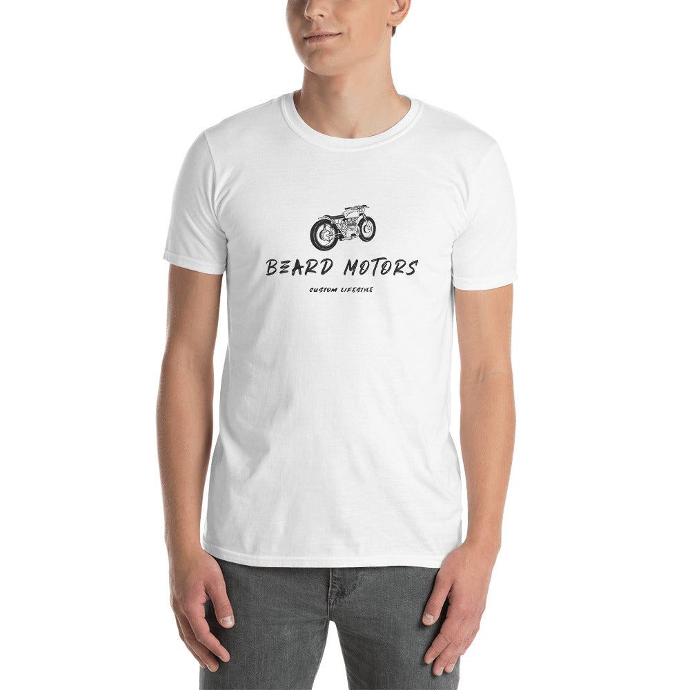 Beard Motors T-Shirt Motorcycle Custom Lifestyle white or sport grey - beardmotors