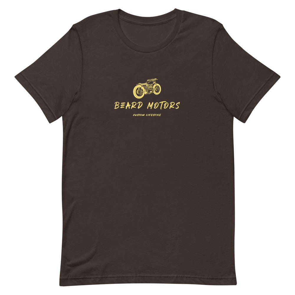 Beard Motors Motorcycle Custom T-Shirt brown - Beard Motors