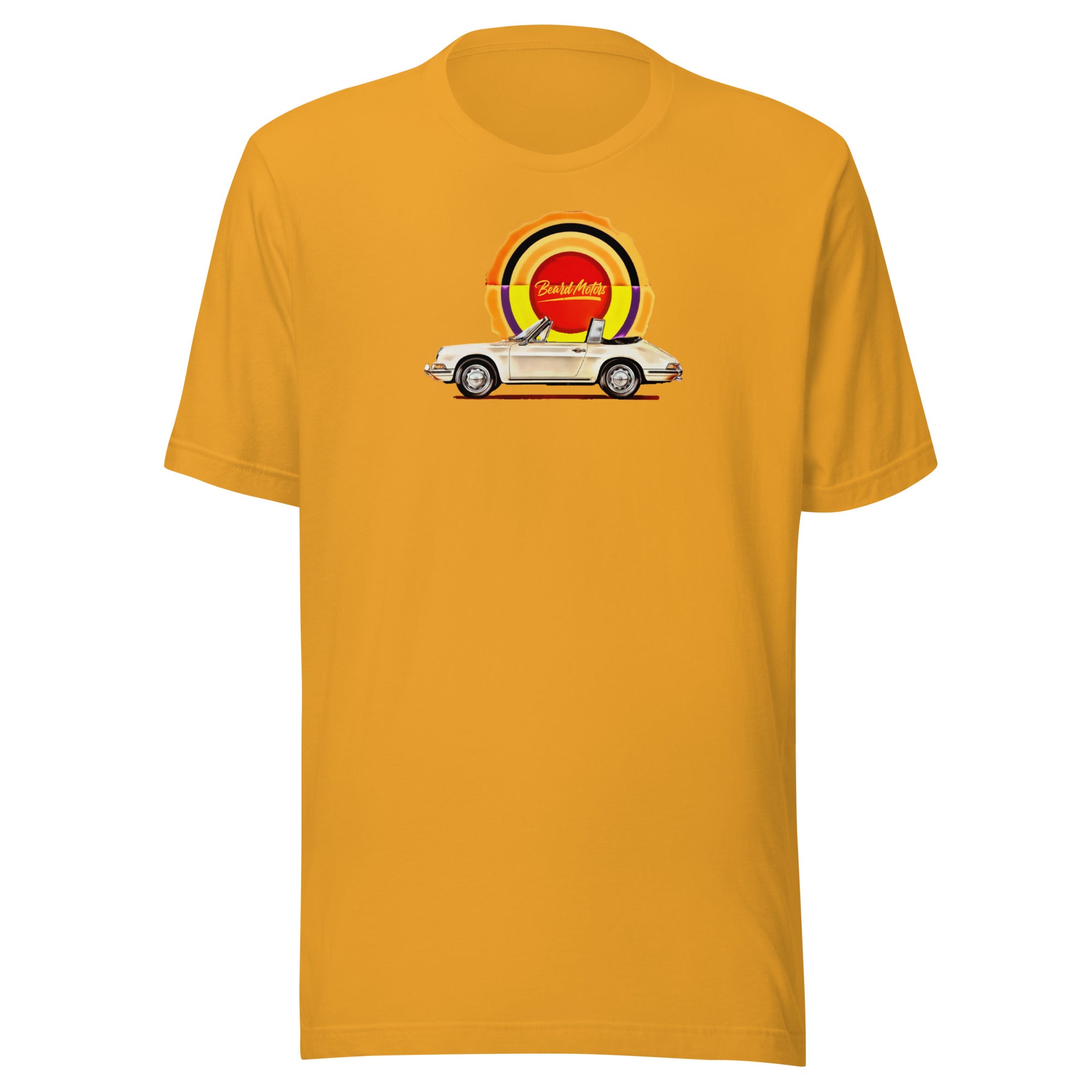 Beard Motors Targa Tribute T-shirt Mustard