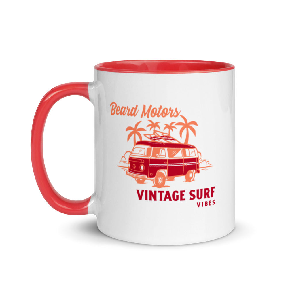 Beard Motors VW T2 Bay Vintage Surf Vibes Mug Red - Beard Motors